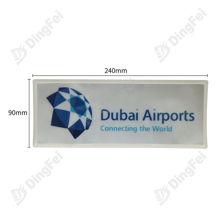 Airports Security Silver PVC Reflective Label Patches - 